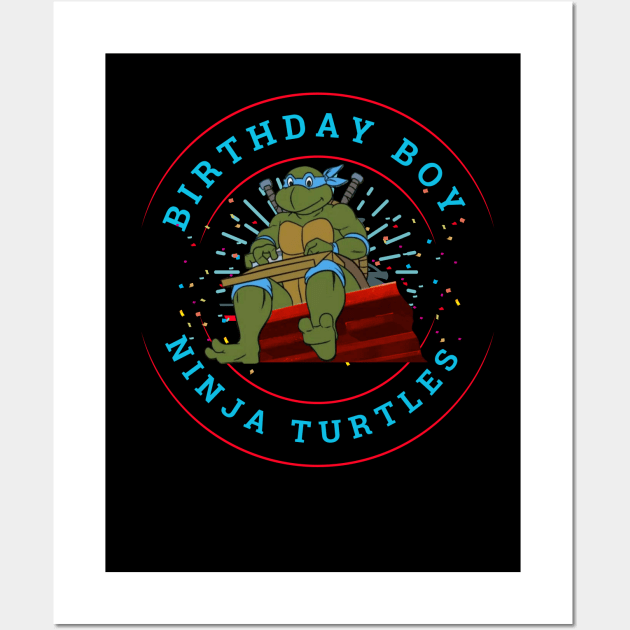 Turtle Birthday Boy Wall Art by Proway Design